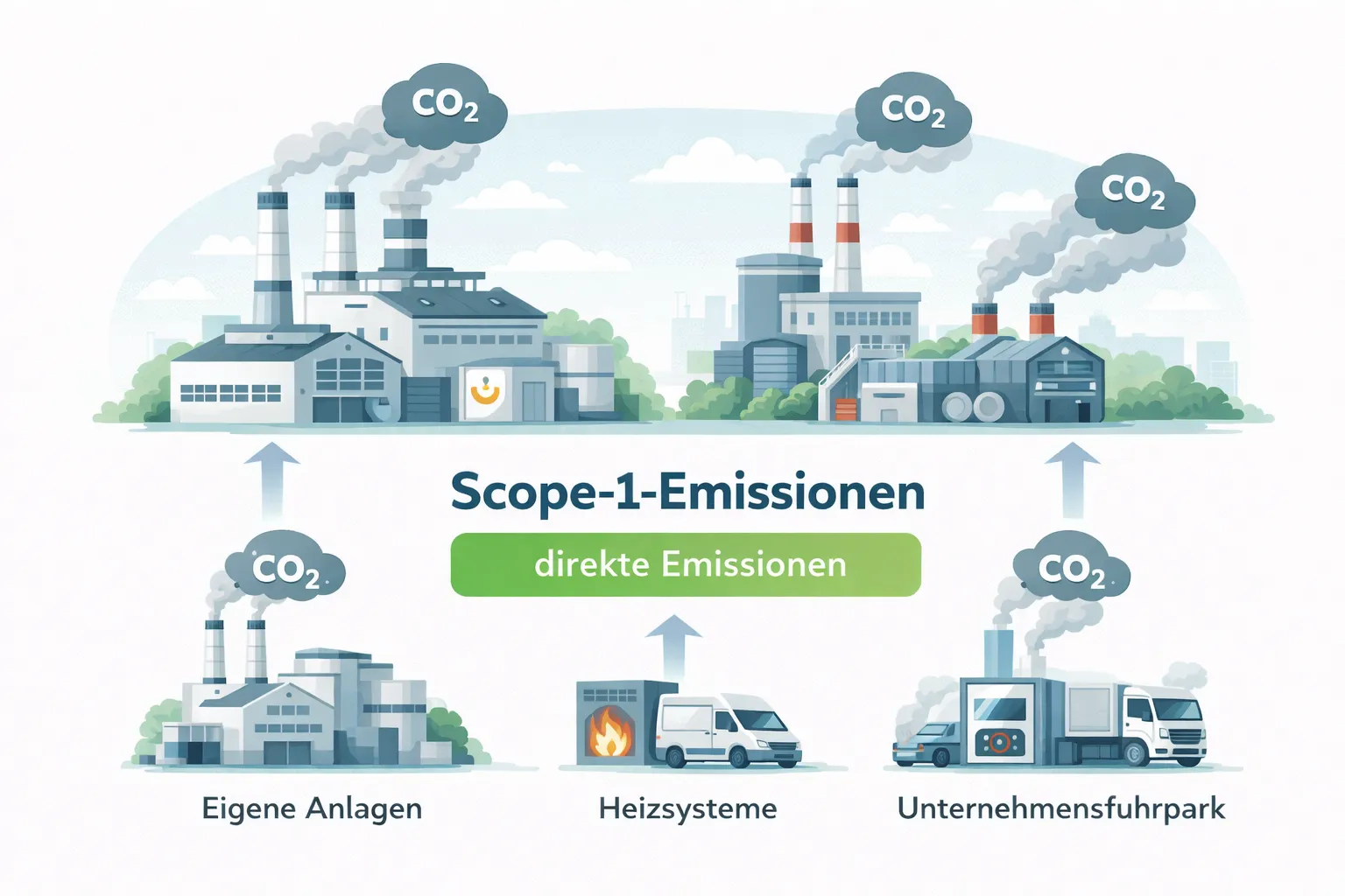 Scope 1 Emissionen Scope 1 Emissionen - Treibhausgasemissionen von Unternehmen