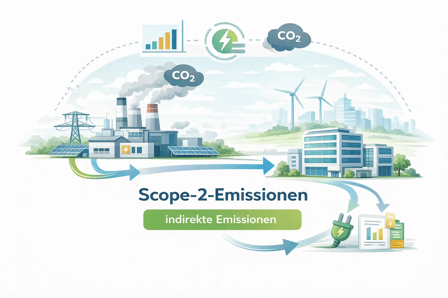 Scope 2 Emissionen - von Unternehmen eingekaufte Energien