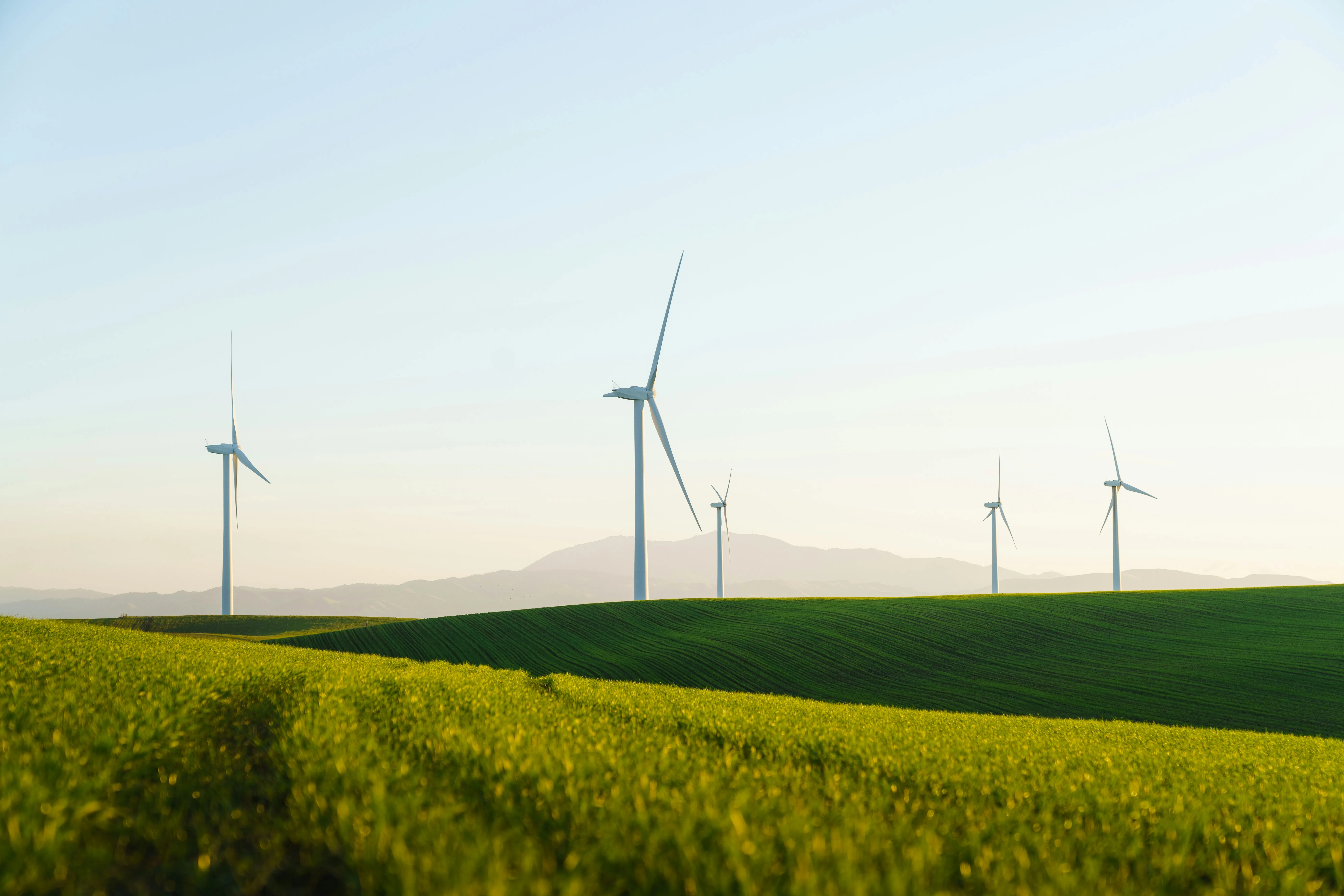 Sustainability - Verantwortung zu jeder Zeit Sustainability - Windräder auf der Wiese